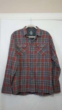 KÜHL Dillingr Flannel Plaid Long Sleeve Shirt Men's Large